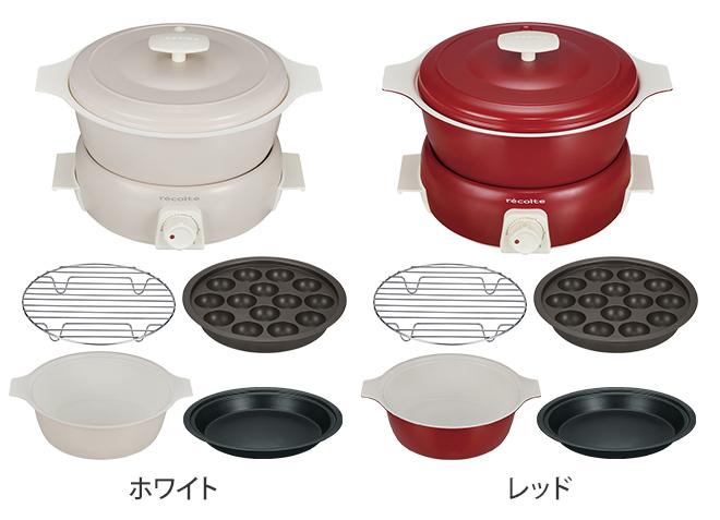 recolte レコルト ポットデュオタント本体・グリルプレート