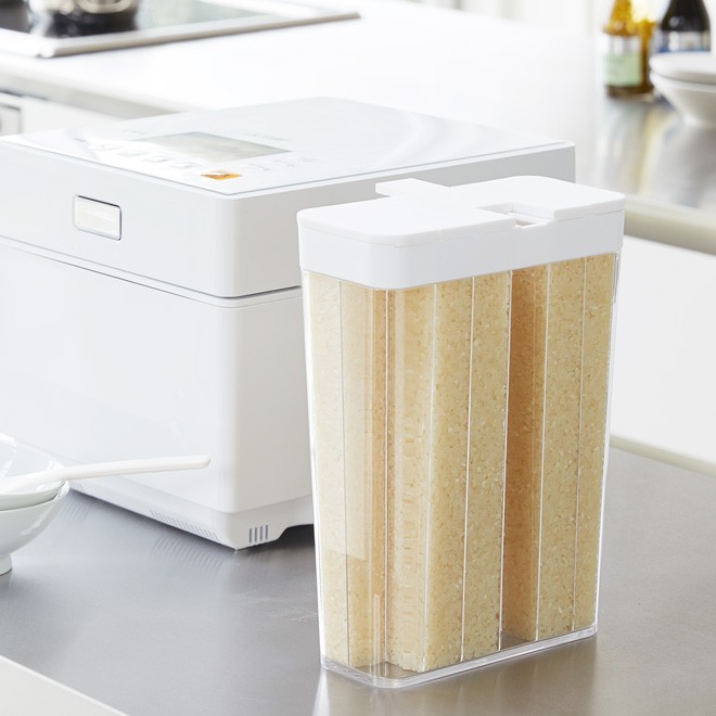 tower 山崎実業 米びつ ライスストッカー 米櫃 1合分別 最大12合 約1.8