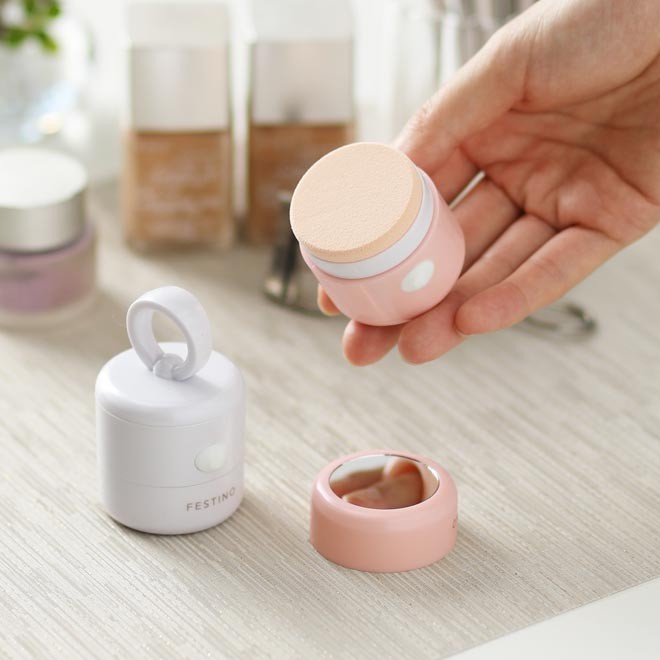 パフ コスメ FESTINO フェイシャルメイクアップパフ 電動メイクパフ