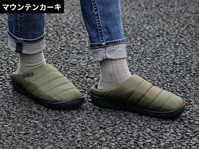 [SUBU]Down Sandal Tweed-Hounds Tooth(大人気) SUBU 正規販売店 サンダル 冬 メンズ スブ 冬用サンダル つっ