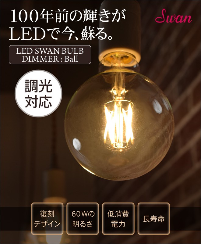 LED SWAN BULB DIMMER BALL E26 6球 LED SWAN BULB DIMMER BALL E26 6球