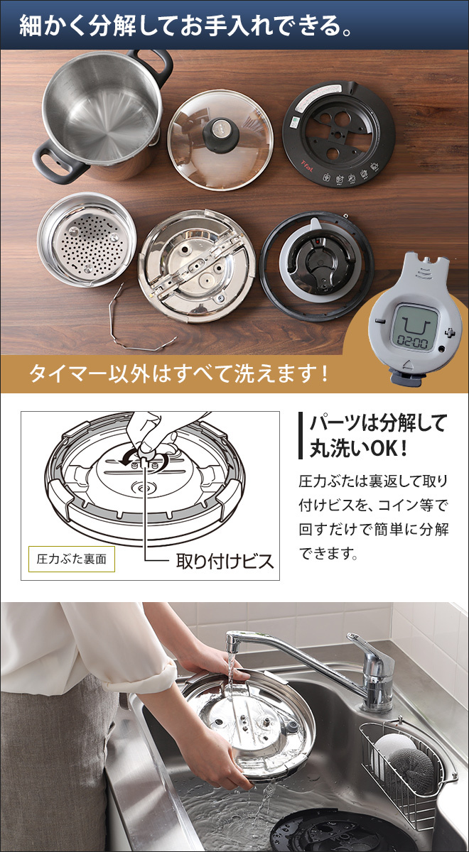 T-fal エクスペリエンス 圧力鍋　6L ティファール圧力鍋 42431-1.jpg