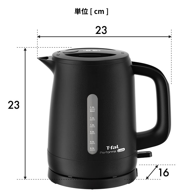 T-fal（ティファール） 電気ケトル パフォーマ ロック 1.5L KO162