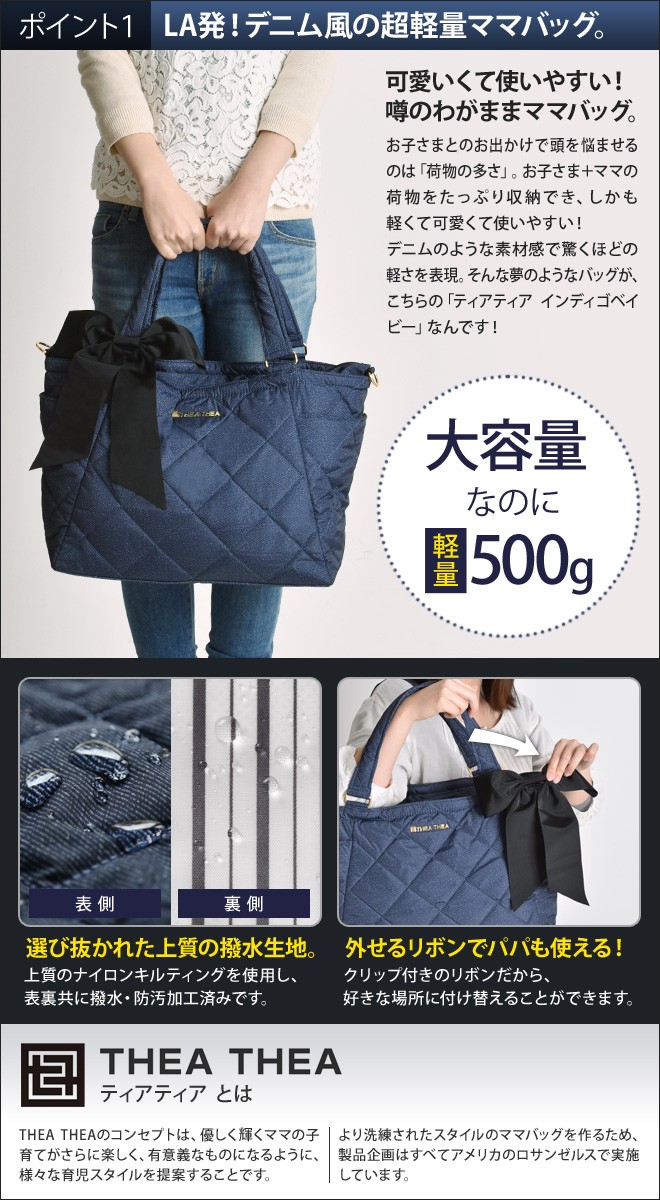 THEATHEA マザーズバッグ ティアティア インディゴベイビー