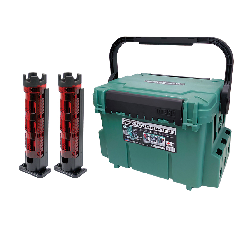 メイホウ（MEIHO） バケットマウス BM-7000 グリーン 釣り + ロッド