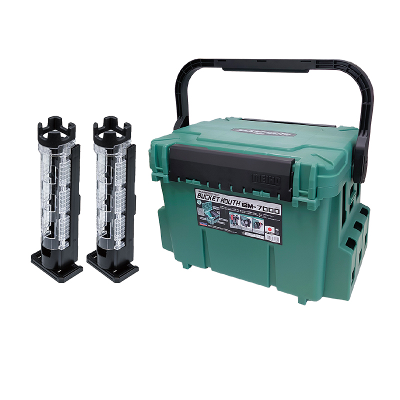 メイホウ（MEIHO） バケットマウス BM-7000 グリーン 釣り + ロッド