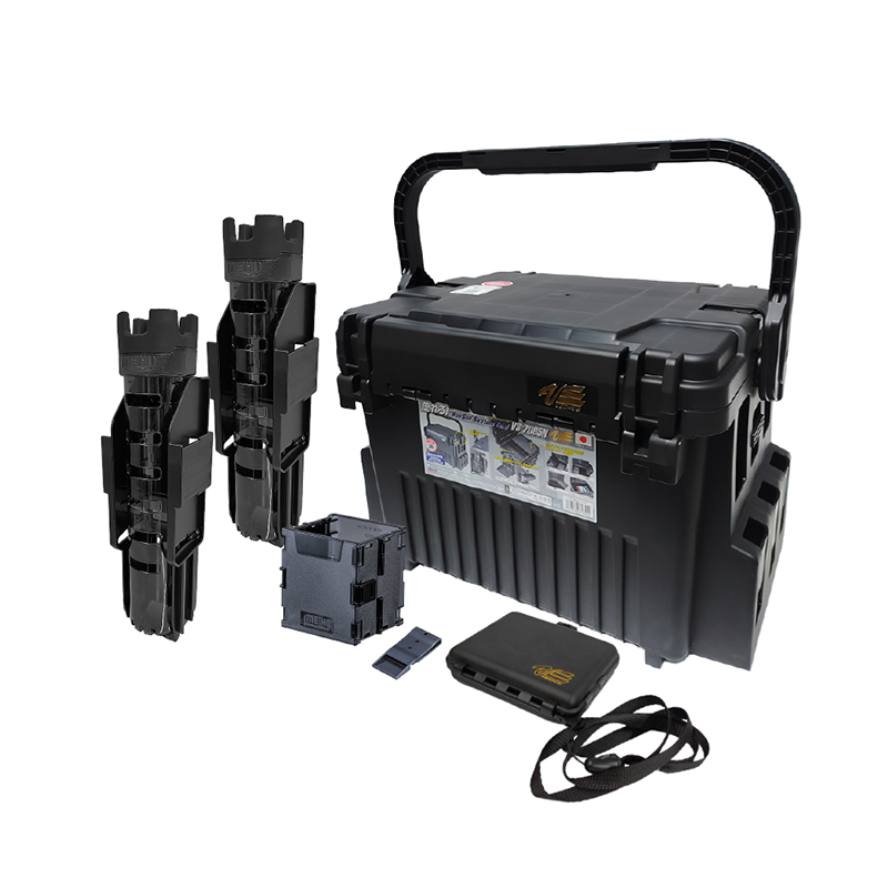 ステレオ 5in 5out ジャンクションボックス　カスタムメイド メイホウ（MEIHO） ランガンシステムボックス 釣り VS-7095N ブラック