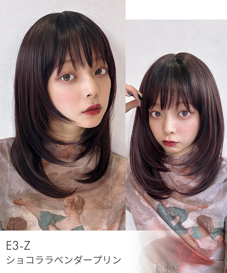 ウィッグ ロング ストレート セミロング 黒髪 ロングウィッグ ウイッグ インナー メッシュ レイヤー ブラック ブラウン ウイック フルウィッグ かつら 医療用の画像