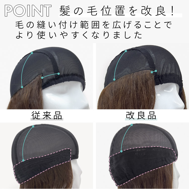 医療用ウィッグ 人毛 ボブ パーマ カール ウィッグ 医療用 女性 自然 帽子用ウィッグ 髪付き帽子 ウイッグ つけ毛