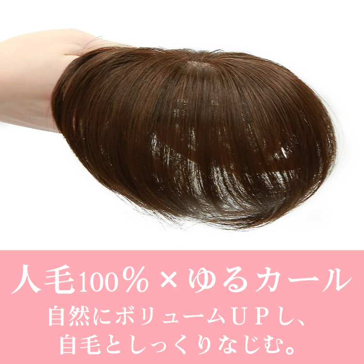 つむじカバーショート ヘアピース ブラウン 黒髪 ウィッグ - 通販