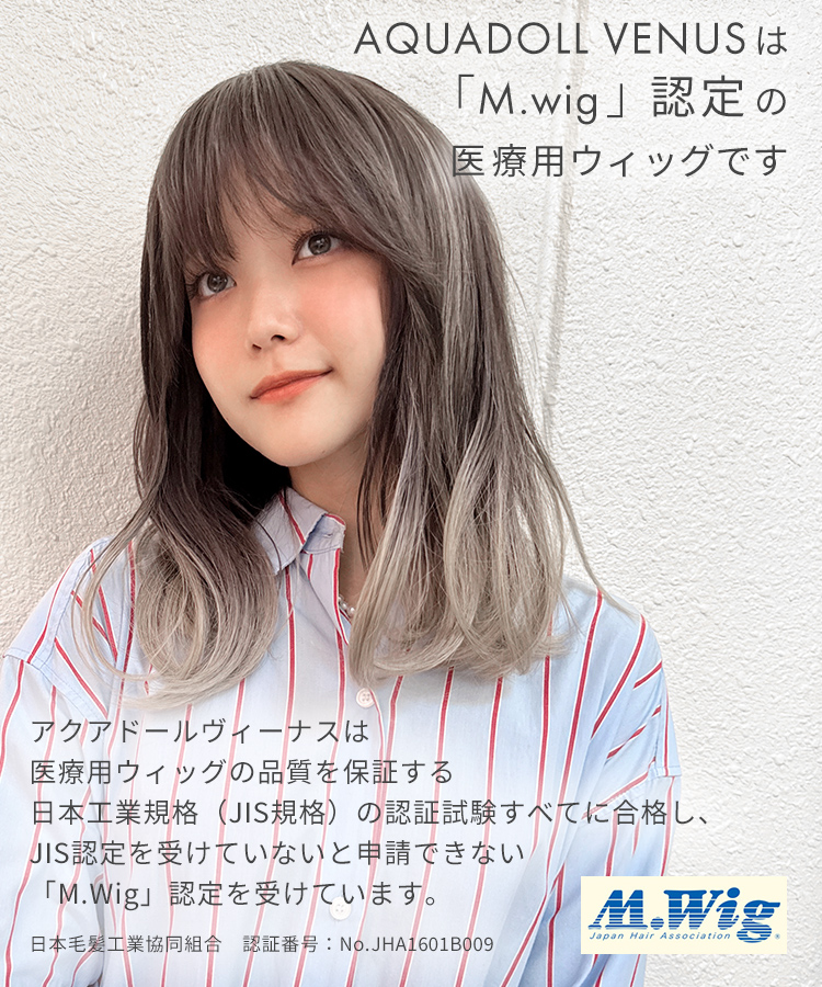 医療用ウィッグ ミディアム ウィッグ バレイヤージュ グラデーション ウイッグ 医療用 カール ハイライト 自然 女性 ウイック フルウィッグ レディース かつらの画像