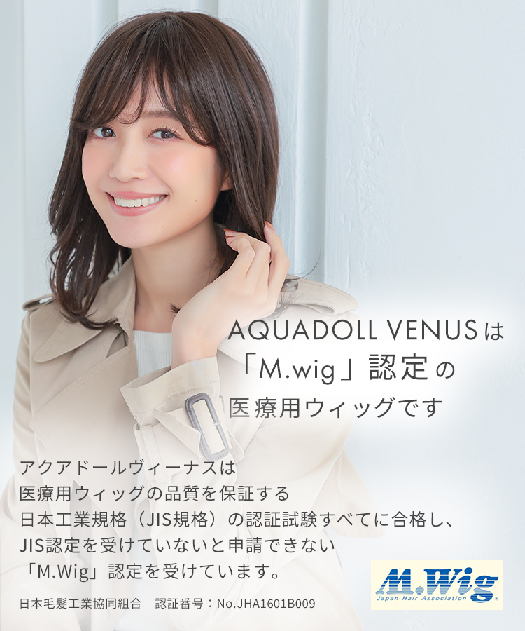 新品未使用AQUA DOLL 医療用ロングウィック人毛MIX AQUADOLL VENUS 返品補償あり 医療用ウィッグ 人毛 MIX ロング