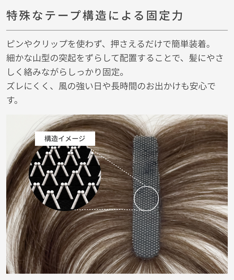 部分ウィッグ エクステ テープ式 ヘアピース ...の詳細画像5