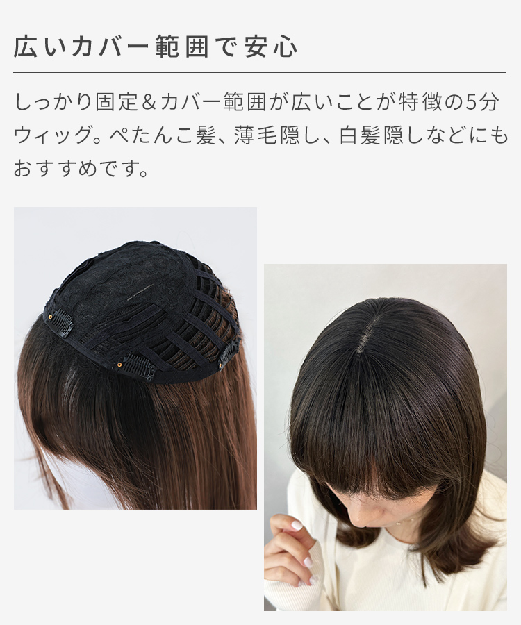 AQUADOLL 部分ウィッグ 頭頂部 ウィッグ ヘアピース 女性 トップ