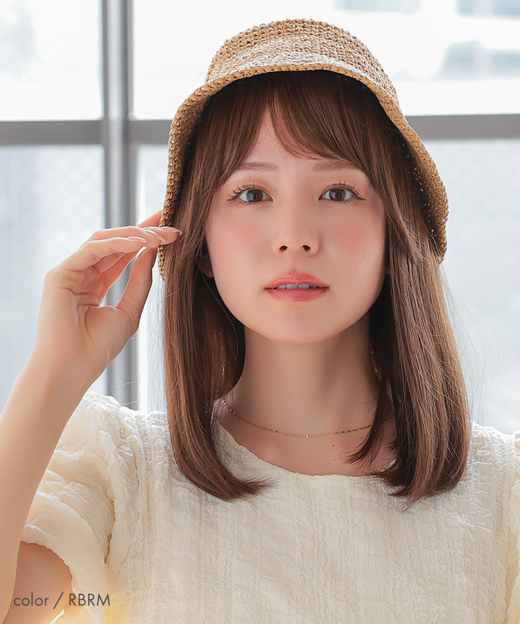 AQUADOLL ウィッグ付き帽子 髪付き帽子 毛付き 帽子 ウィッグ 人