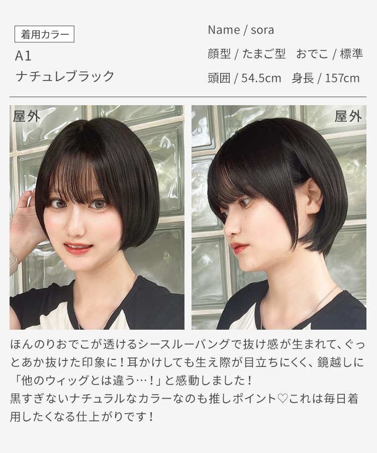 ウィッグ ショート シースルーバング 前髪 自然 ウイッグ 医療用 ウイック フルウィッグ 黒髪 金髪 ブラウン ブロンド 女性 レディース かつら レースの画像
