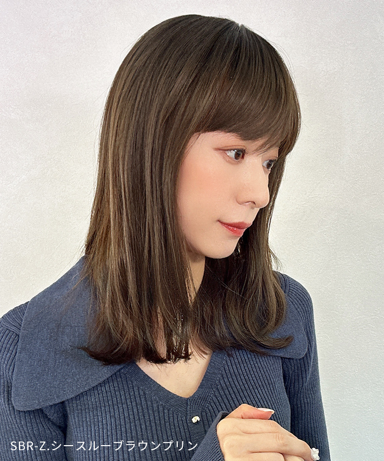 レディース フルウィッグとヘアピース 前髪付きトップヘアピース」 ヘアピース 前髪ウィッグ[品番