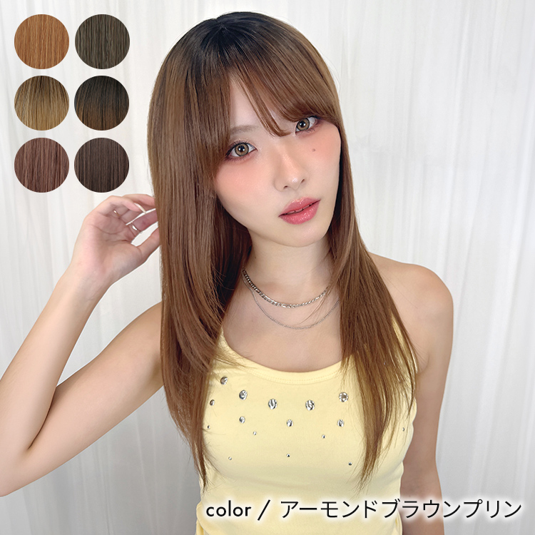 【美品】人毛100%ウィッグ｜オリーブグレージュ｜スーパーロング AQUADOLL（アクアドール） ウィッグ ロング ストレート 女性