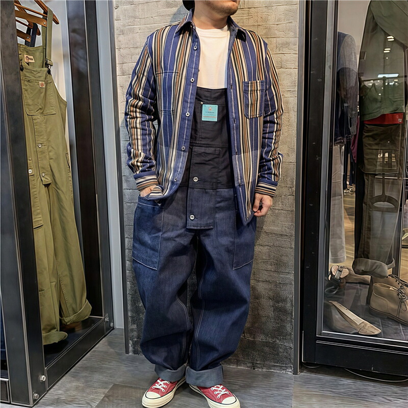 オーバーオール メンズ サロペット ワイド サスペンダー 秋 パンツ