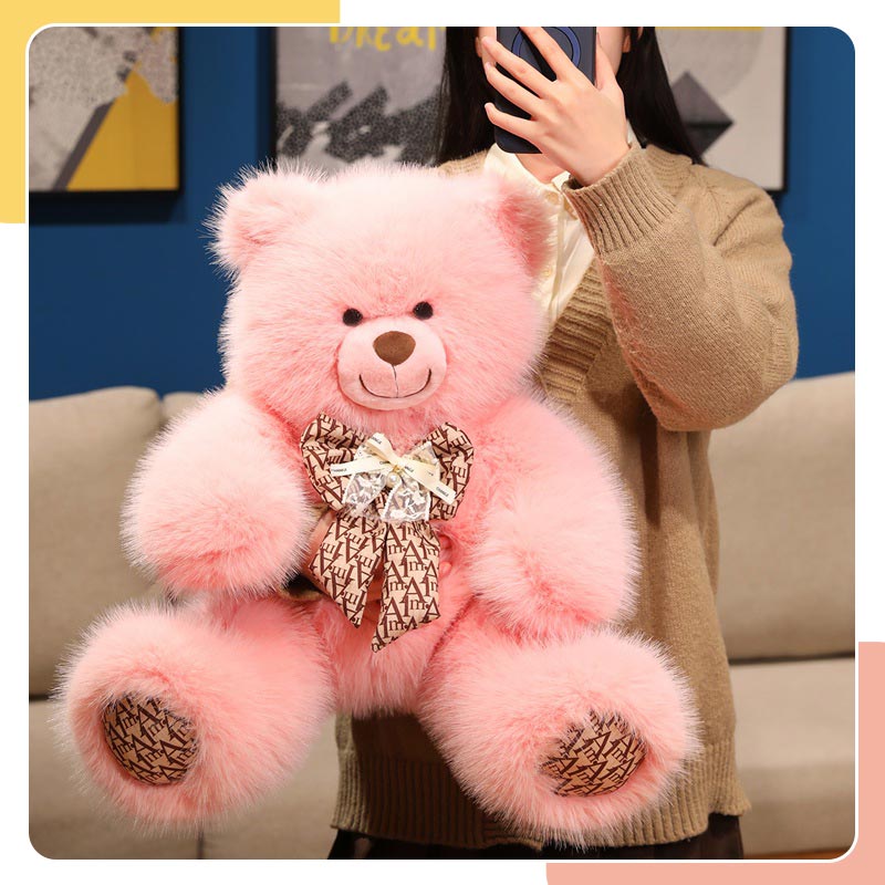 アニマル ぬいぐるみ 熊 クマ ピンク ベージュ キャメル ブラウン 誕生