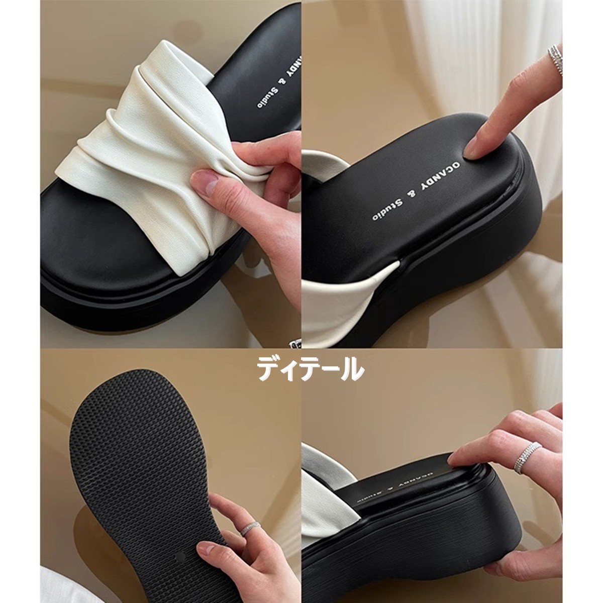 レディース 厚底サンダル 5.5cm ヒール 軽量 歩きやすい 美脚