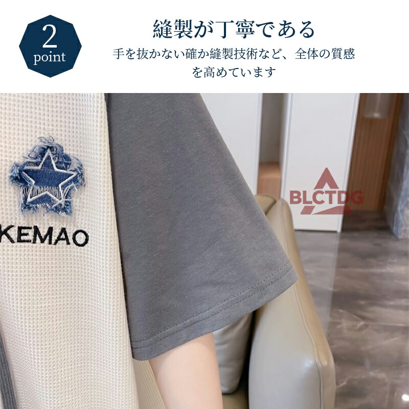 パーカー レディース 半袖 フード付き プルオーバー 薄手 ゆったり