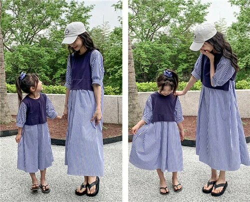 親子ペアルック Tシャツ ワンピース 半袖 夏 親子コーデ 家族お揃い