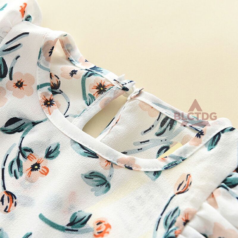 キッズ セットアップ 女の子 夏服 花柄 ノースリーブ 上下セット
