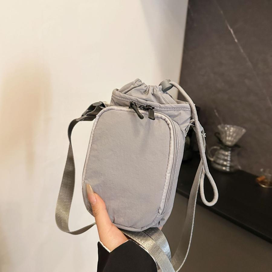 クロスボディバッグ レディース ボトルホルダー付き スマホ収納 多機能