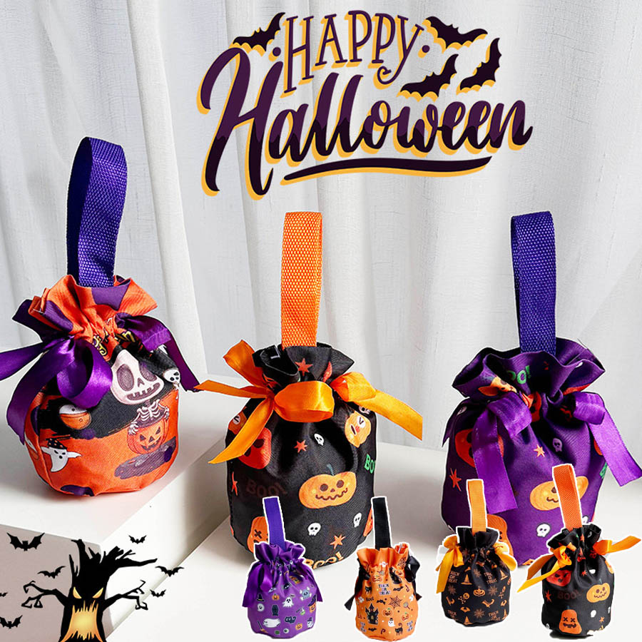 ハロウィン キャンディバッグ お菓子入れ カボチャ 子供 バッグ 手提げ