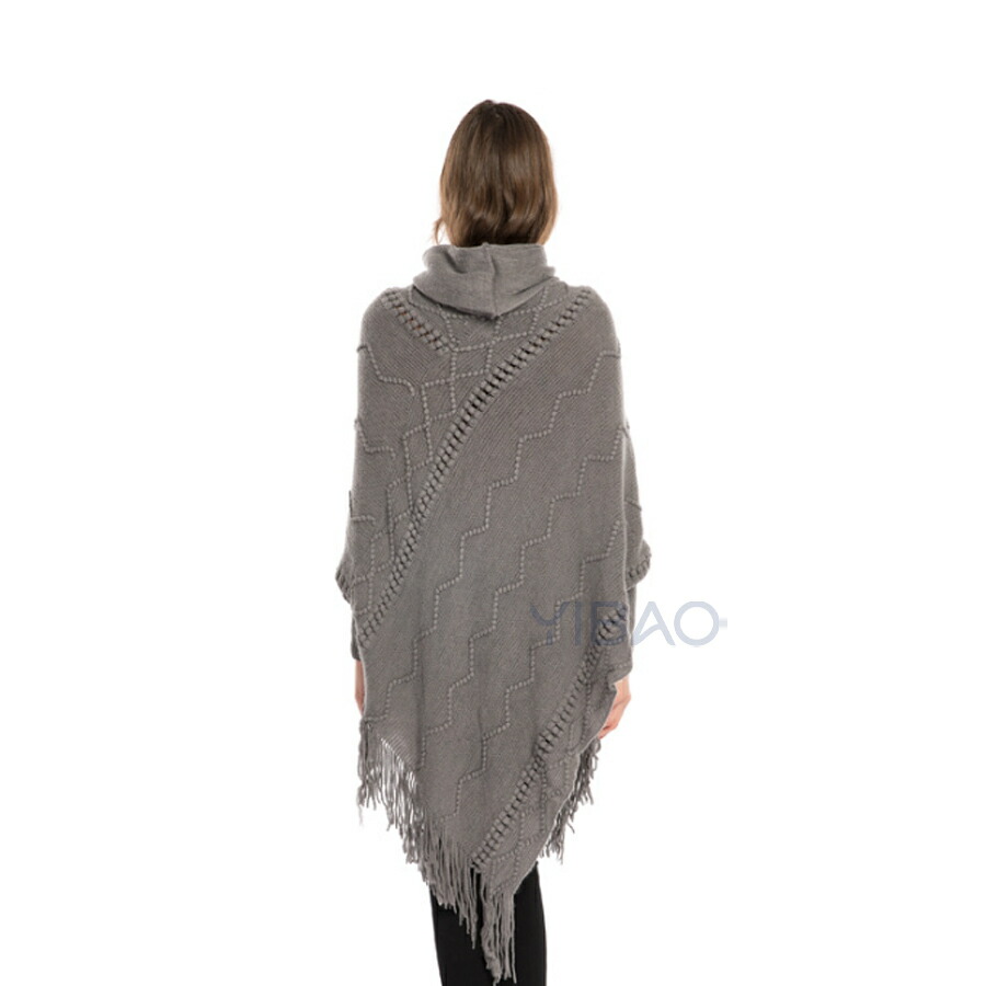 マントコート ポンチョ ニットセーター レディース 春 秋冬 秋 無地