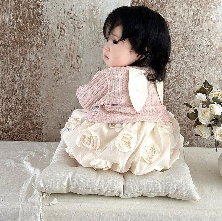女の子 ボレロ ワンピース セットアップ ニット 子供服 キッズ