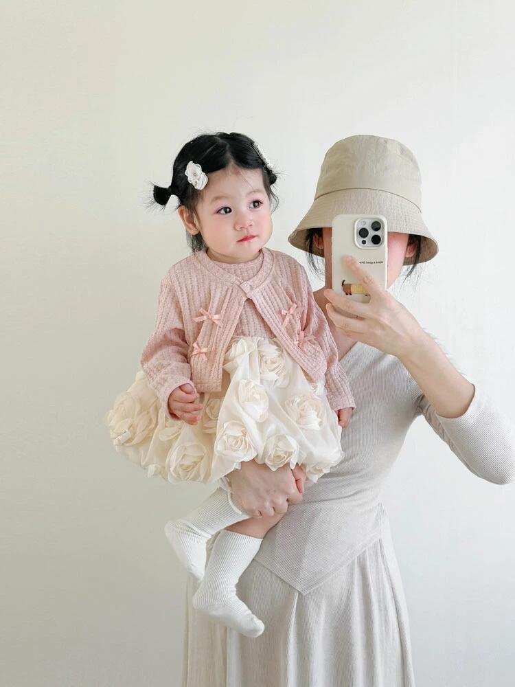 女の子 ボレロ ワンピース セットアップ ニット 子供服 キッズ
