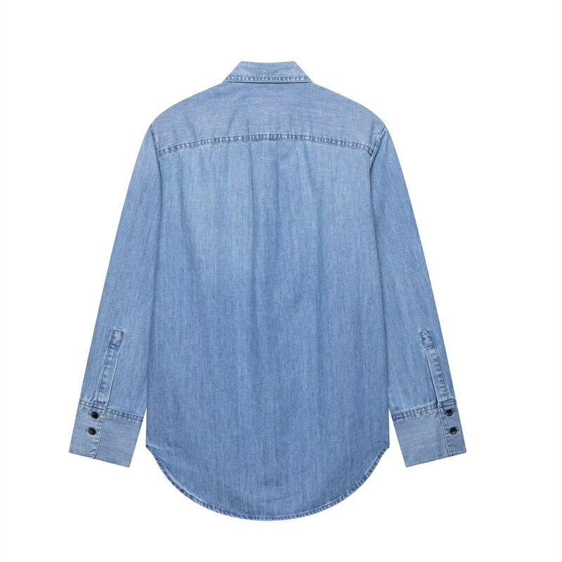 【mreh】A.P.C.  フリル襟デニムシャツ 【美品】 A.P.C - APC フリル襟 デニムブラウス の通販 by mon｜アーペーセー