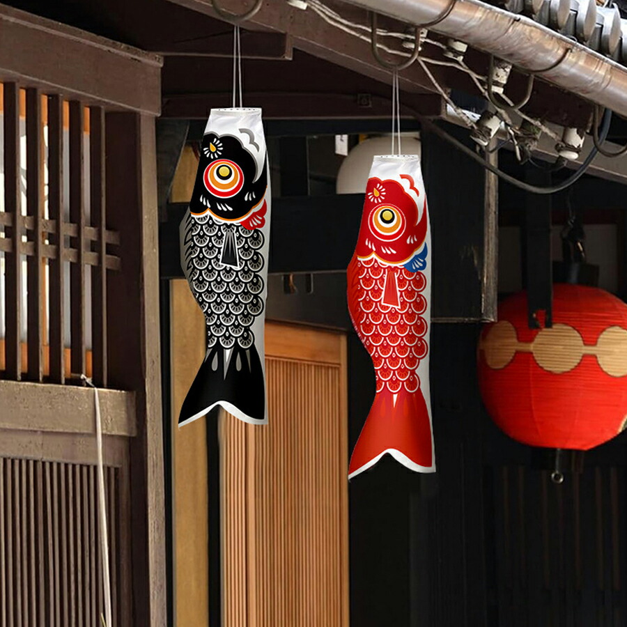 鯉のぼり 単品 0.4m 0.7m 0.94m 口金具付き カラー 黒鯉 赤鯉 青鯉 緑