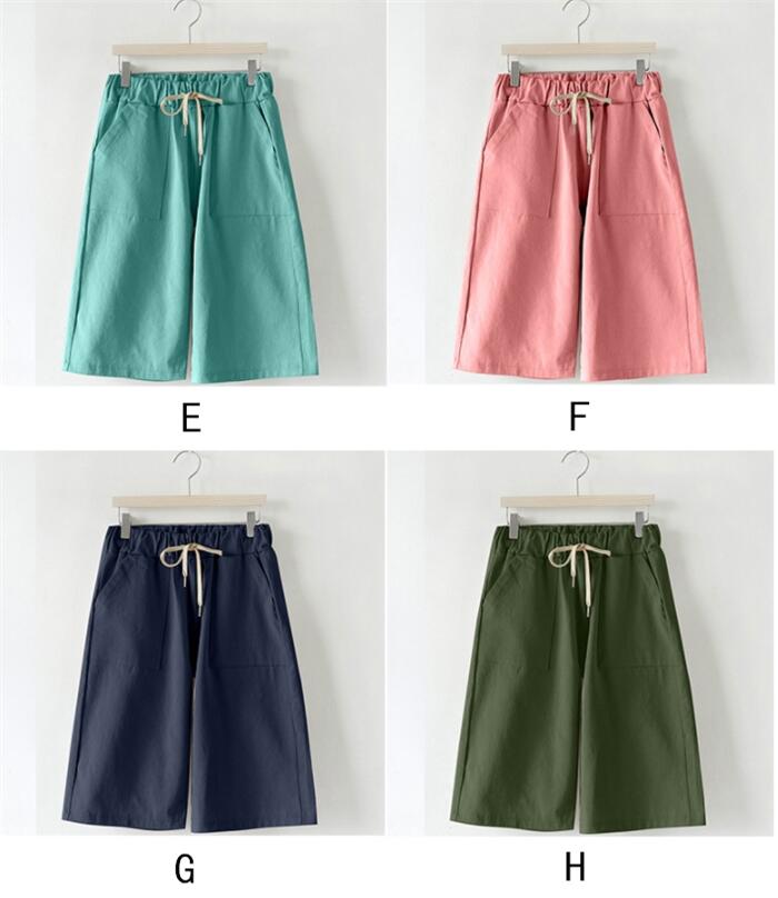 ハーフパンツ 半ズボン 膝丈 レディース ボトムス ウエストゴム