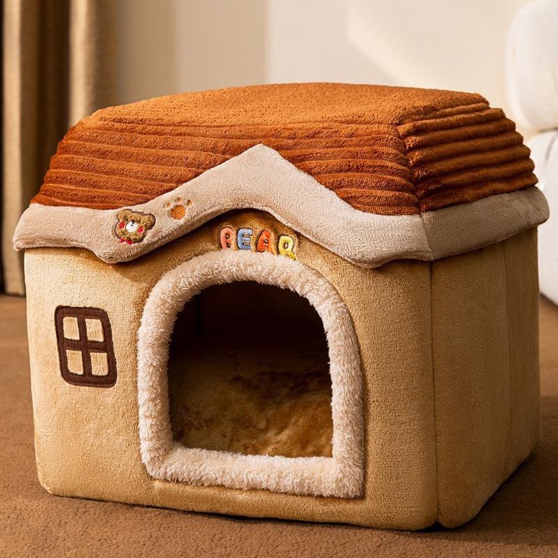 ドーム型 犬猫用ベッド ペットハウス 暖かい ペットベッド 犬の巣