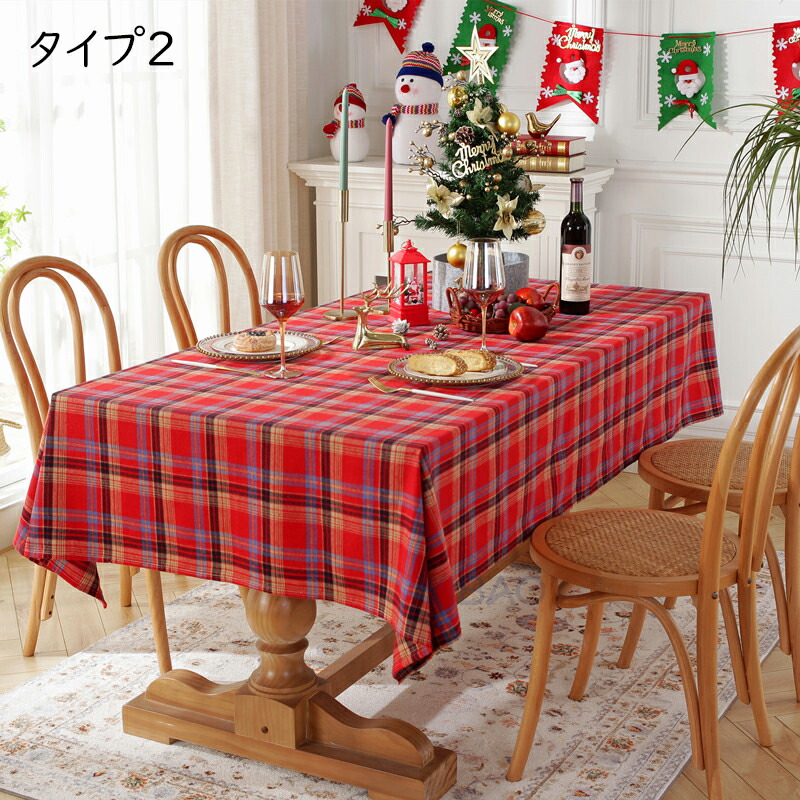 爆買い テーブルクロス クリスマス用 北欧 長方形 テーブルカバー 食卓