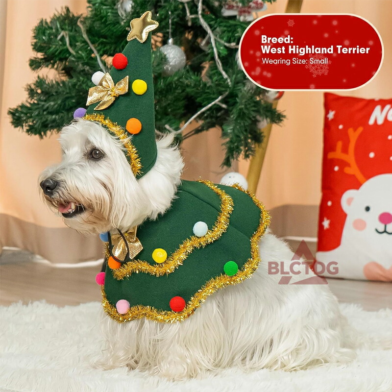 サンタ マント クリスマス 犬 ペット 服 用 子犬 衣装 ドレス ツリー