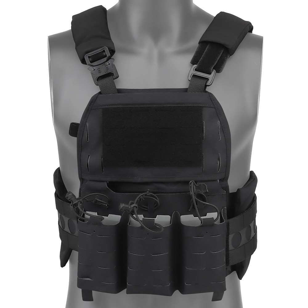 ブラック プレートキャリア ヘルメット付き　フルセット 公道使用不可 イーグルロード マットブラックミニバイザー付