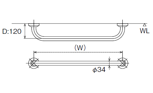 INAX（イナックス） KF-910AE80J LIXIL INAX 多用途用手すり（I型 