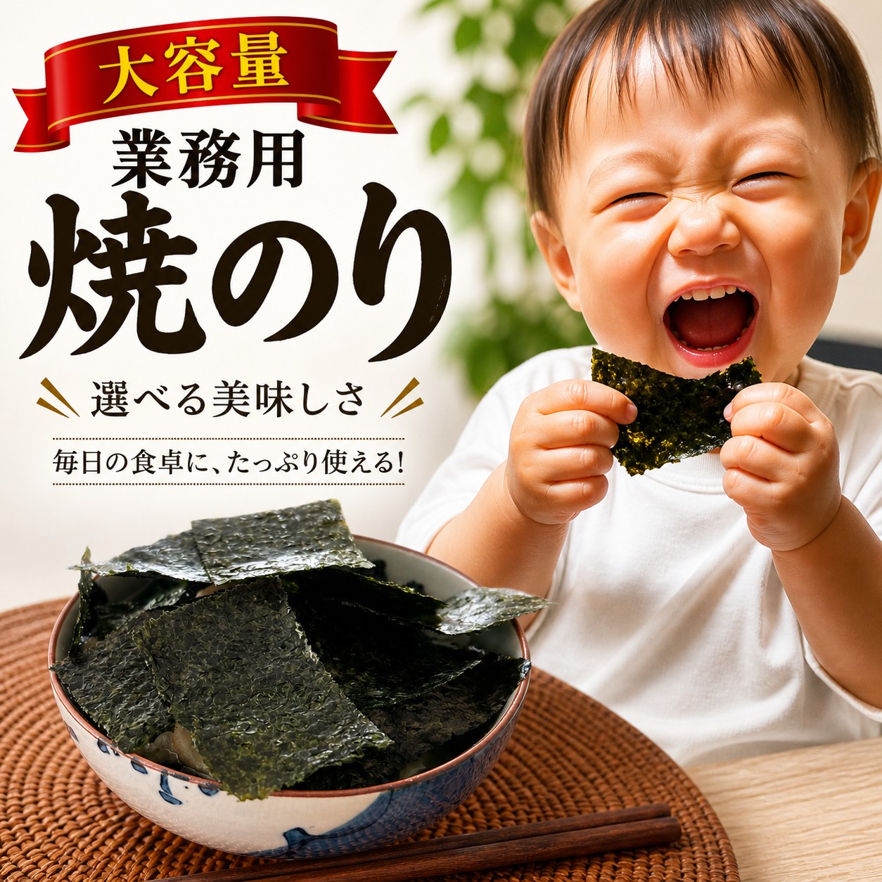 海苔 のり 業務用 梅印 愛知県産 おいしい焼き海苔たっぷり大判100 
