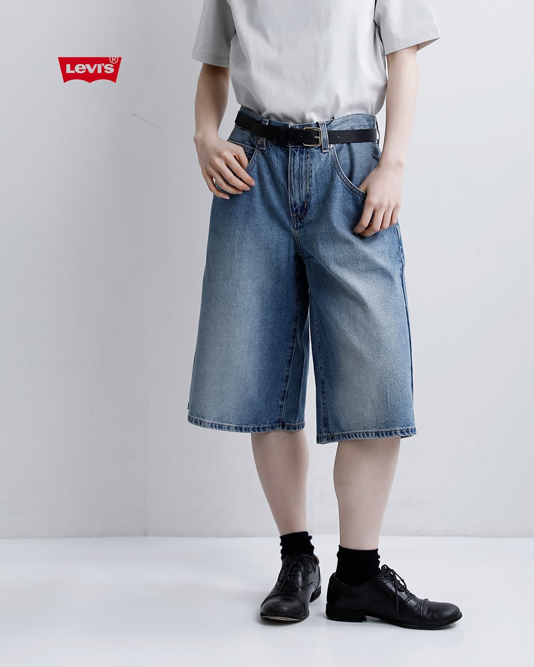 Levi's（リーバイス） Levi's スーパーバギー ハーフデニムパンツ