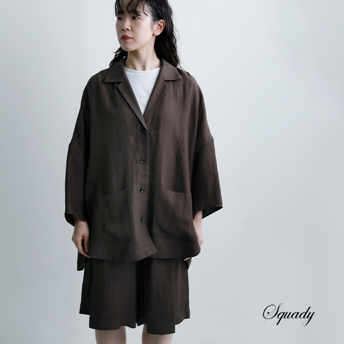 squady（スカディ） ビスコース リネン テーラー ジャケット 009-1682