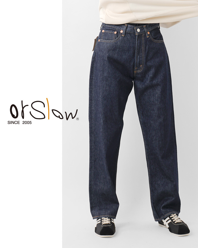 Orslowデニム上下セット販売　Mサイズ　オアスロウ　ジャパンデニム orSlow（オアスロウ） 101 ダッド フィット デニム パンツ 01-1010w