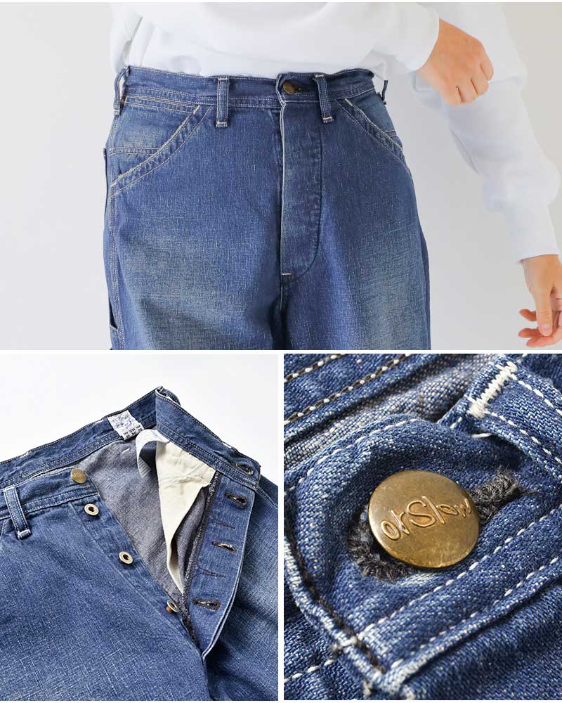 or slow(オアスロウ)デニムワイドフィット30sペインターパンツ01-5126-same1