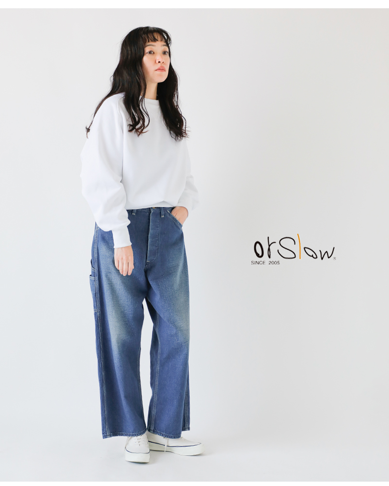 or slow(オアスロウ)デニムワイドフィット30sペインターパンツ01-5126-same1