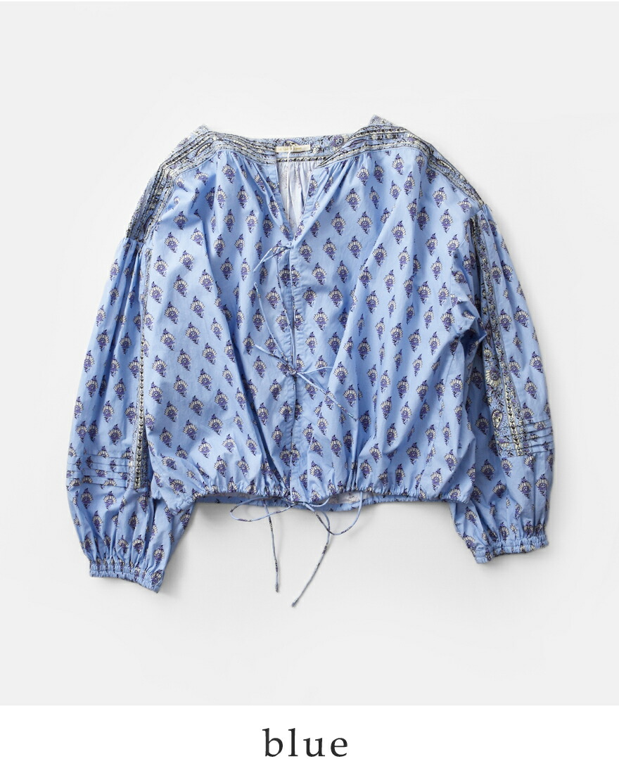 ne Quittez pas ヌキテパ ペイズリー柄　長袖シャツ　パープル NE QUITTEZ PAS! 【30%OFF】ヌキテパ ne Quittez pas ポプリン