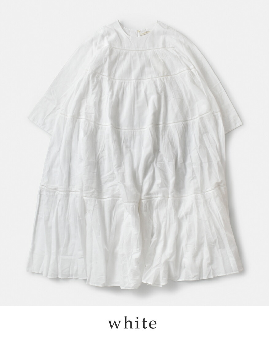 オレンジはっち様 ヌキテパ コットンボイルティアード ドレス ひざ丈 ブラック Cotton Voile Tiered Maxi Dress | Pasand by ne Quittez pas