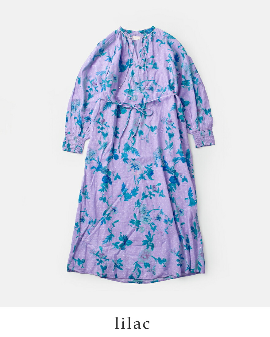 ヌキテパ ne Quittez pas ドットドビー ブーケ ウェービーウエスト ドレス Dot Dobby Bouquet Wavy Waist Dress 010461wb1 レディース 春夏 2026ss新作の画像